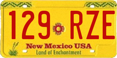 NM license plate 129RZE