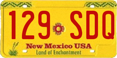 NM license plate 129SDQ