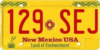 NM license plate 129SEJ