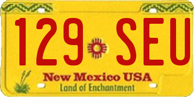 NM license plate 129SEU