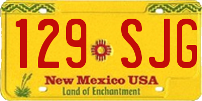 NM license plate 129SJG