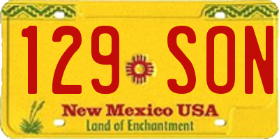 NM license plate 129SON