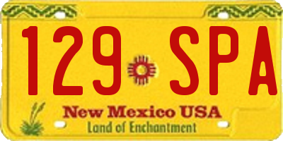 NM license plate 129SPA