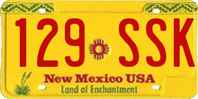 NM license plate 129SSK
