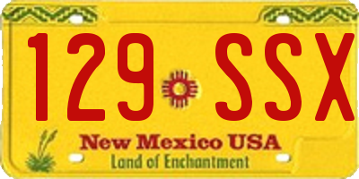NM license plate 129SSX