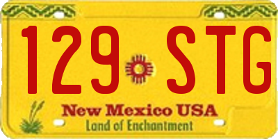 NM license plate 129STG