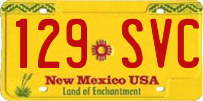 NM license plate 129SVC
