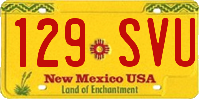 NM license plate 129SVU