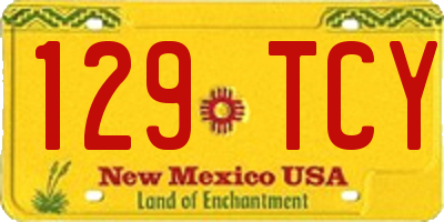 NM license plate 129TCY