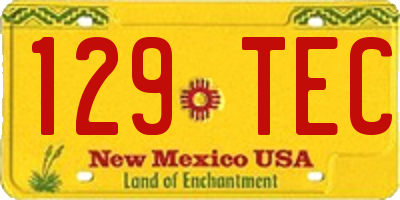 NM license plate 129TEC