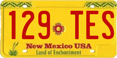 NM license plate 129TES