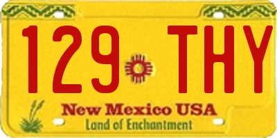 NM license plate 129THY