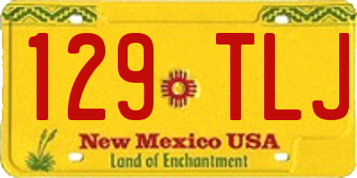 NM license plate 129TLJ