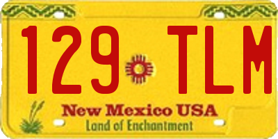 NM license plate 129TLM