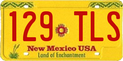 NM license plate 129TLS