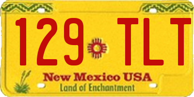 NM license plate 129TLT