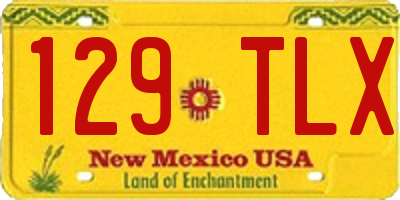 NM license plate 129TLX
