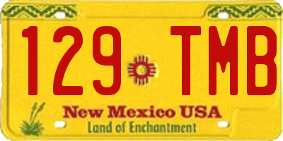 NM license plate 129TMB