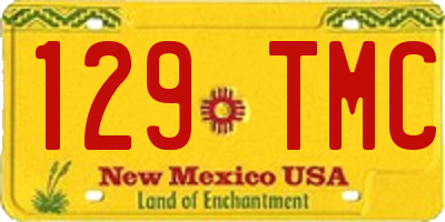 NM license plate 129TMC