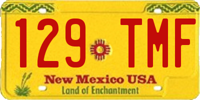NM license plate 129TMF