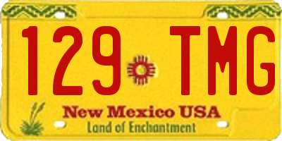 NM license plate 129TMG