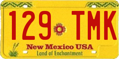 NM license plate 129TMK