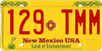 NM license plate 129TMM