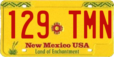NM license plate 129TMN