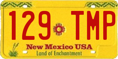 NM license plate 129TMP