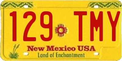 NM license plate 129TMY