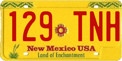 NM license plate 129TNH