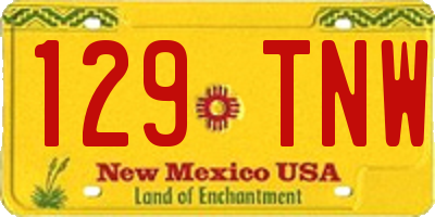 NM license plate 129TNW