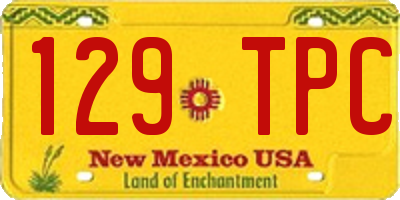 NM license plate 129TPC