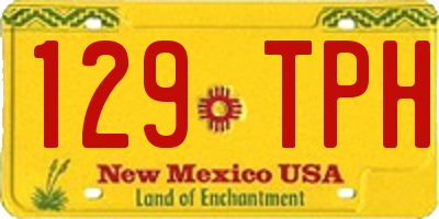 NM license plate 129TPH