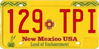 NM license plate 129TPI
