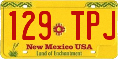 NM license plate 129TPJ