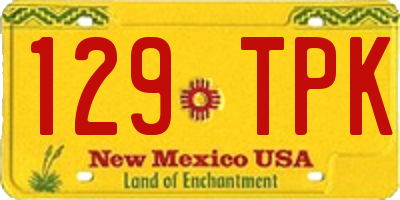 NM license plate 129TPK