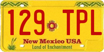 NM license plate 129TPL