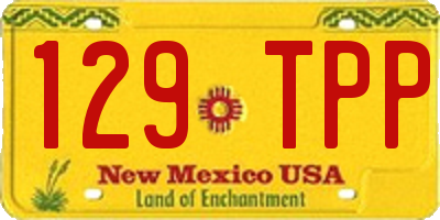 NM license plate 129TPP