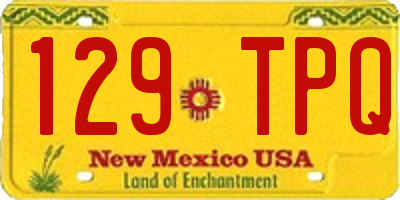 NM license plate 129TPQ