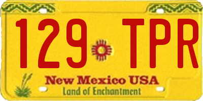 NM license plate 129TPR