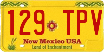 NM license plate 129TPV