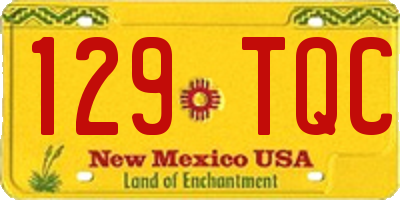 NM license plate 129TQC