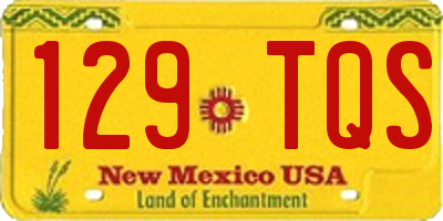 NM license plate 129TQS