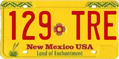NM license plate 129TRE