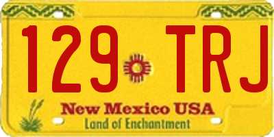 NM license plate 129TRJ