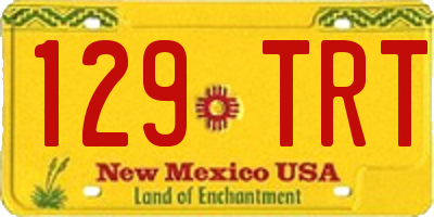 NM license plate 129TRT