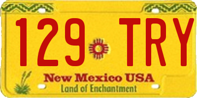 NM license plate 129TRY