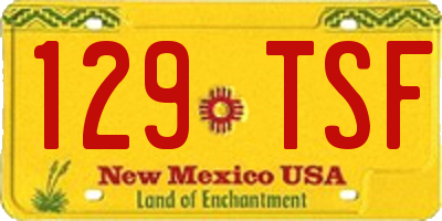 NM license plate 129TSF