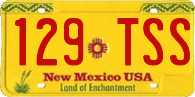 NM license plate 129TSS